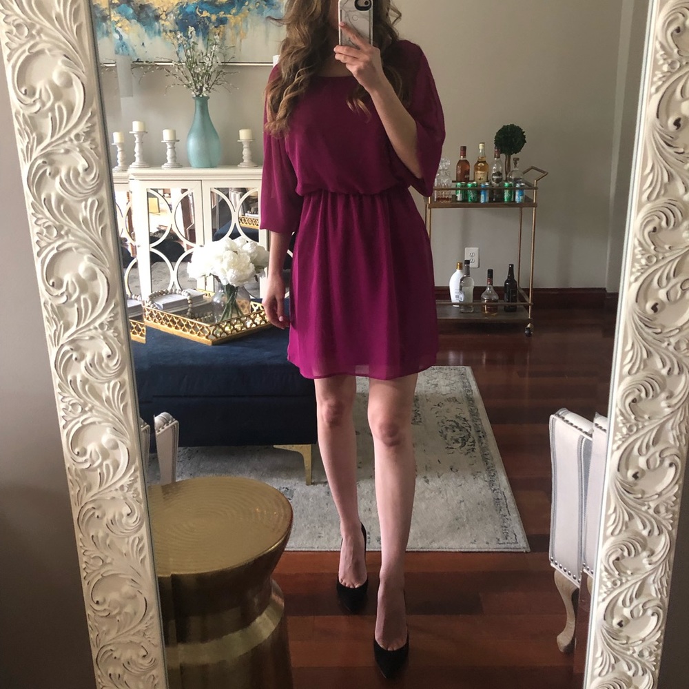 Pretty fuschia dress. XS express